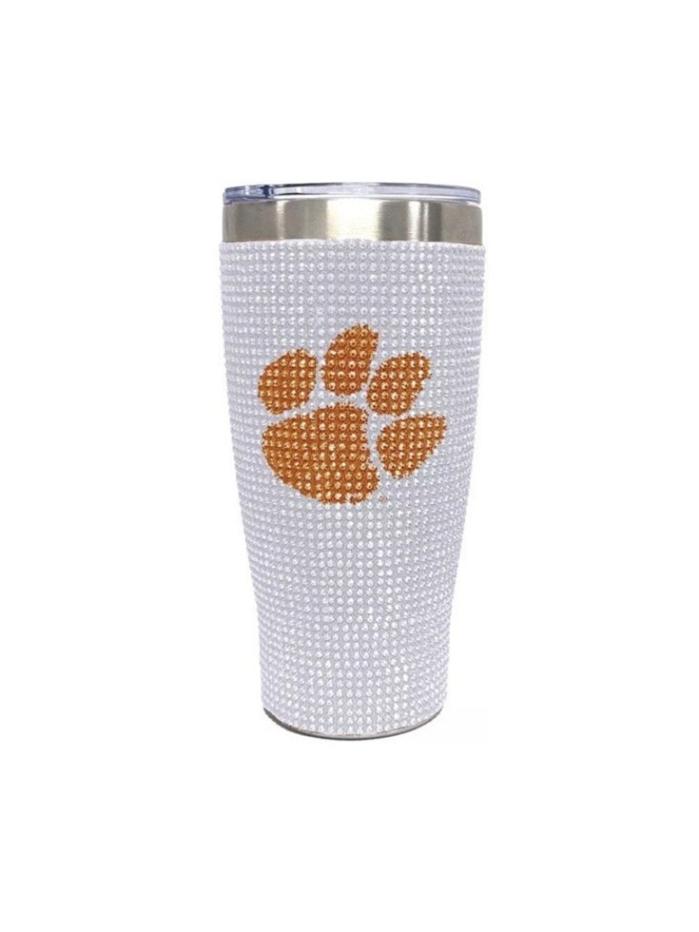 The Memory Company Clemson Tigers 20 oz. Bling Tumbler NCAA White/Orange